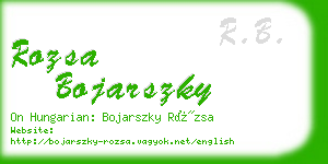 rozsa bojarszky business card